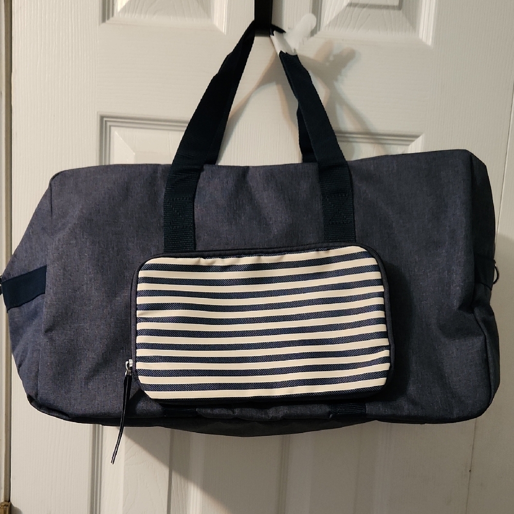 Duffle Bag - Navy and White Striped - BN!